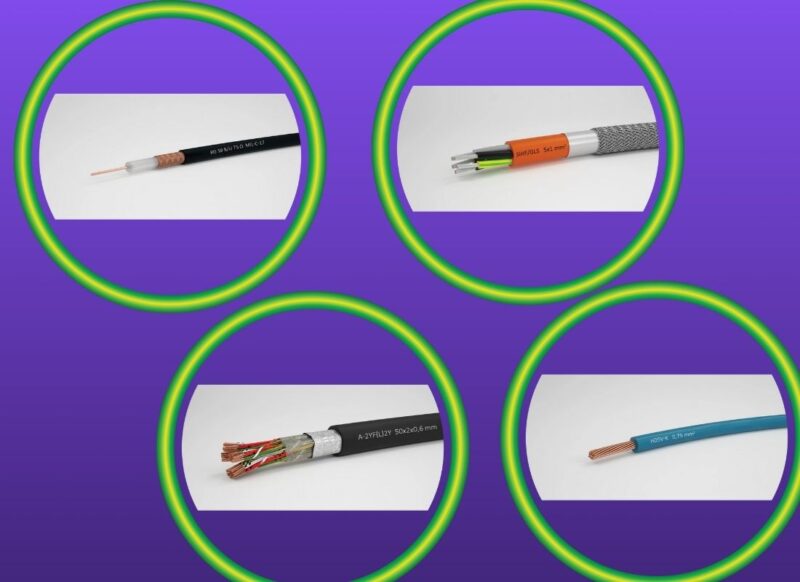 kablovi na ljubičastoj pozadini