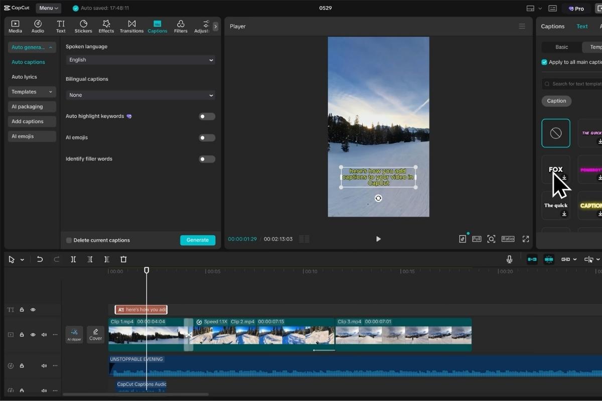 CapCut Desktop na računaru